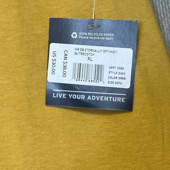 🆕 Men’s Size XL Eddie Bauer Short Sleeve Tee Externally Grateful Fast Shipping - Picture 2 of 5